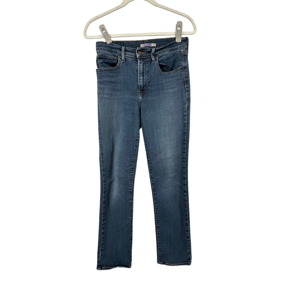 Levi's 724 High Rise Straight Jeans Women 28 Blue Classic Casual Streetwear